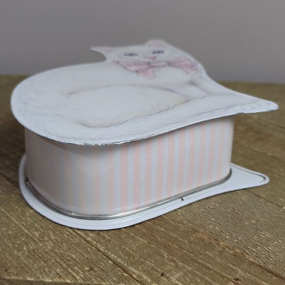 Cat shaped vintage tin storage - Picture 3 of 6